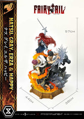 Fairy Tail PVC Statue 1/6 Natsu, Gray, Erza, Happy Deluxe Bonus Version 57 cm 4580708043968