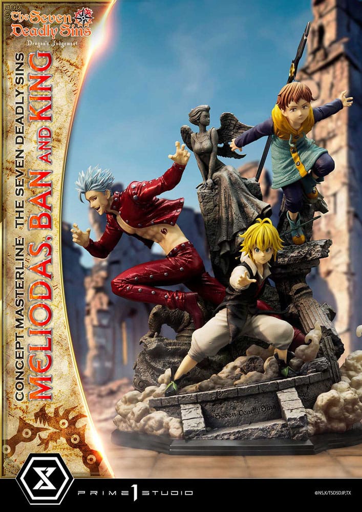 Seven Deadly Sins Concept Masterline Series Statue Meliodas, Ban and King 55 cm 4580708048482