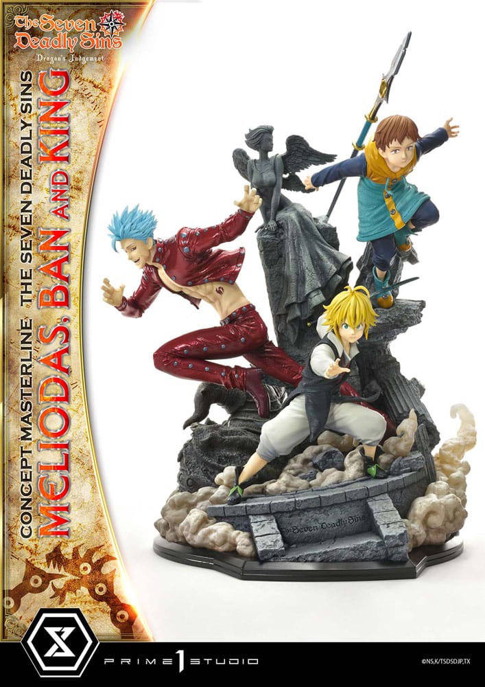 Seven Deadly Sins Concept Masterline Series Statue Meliodas, Ban and King 55 cm 4580708048482