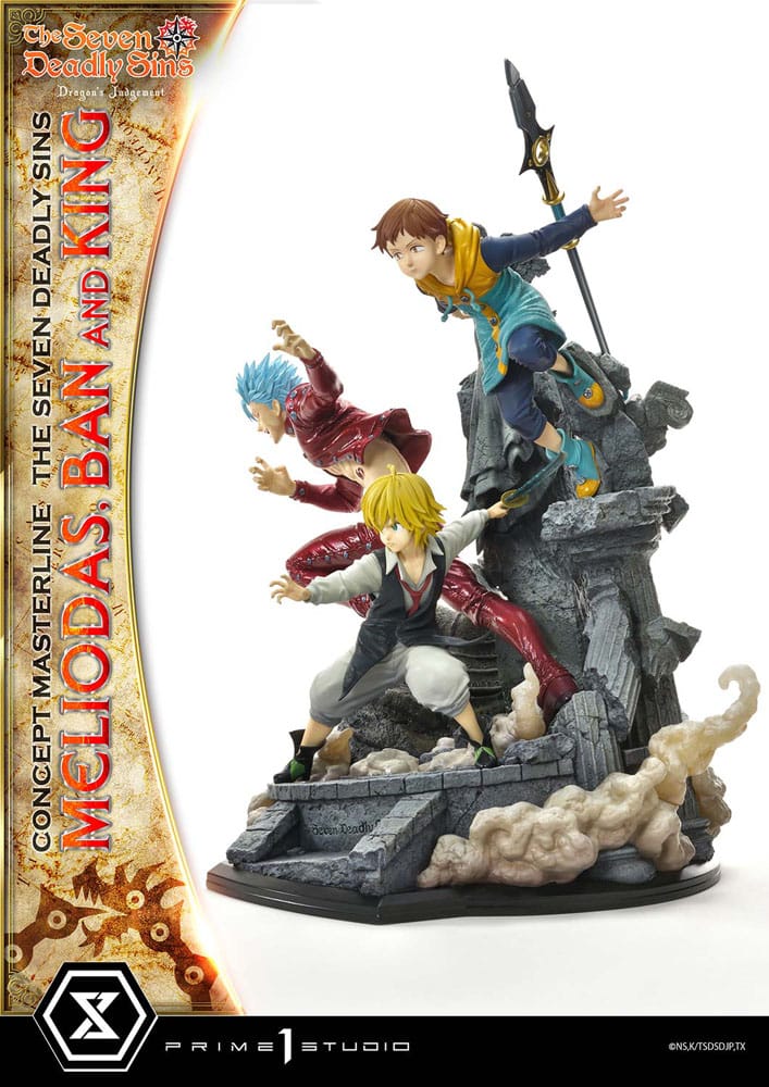 Seven Deadly Sins Concept Masterline Series Statue Meliodas, Ban and King 55 cm 4580708048482