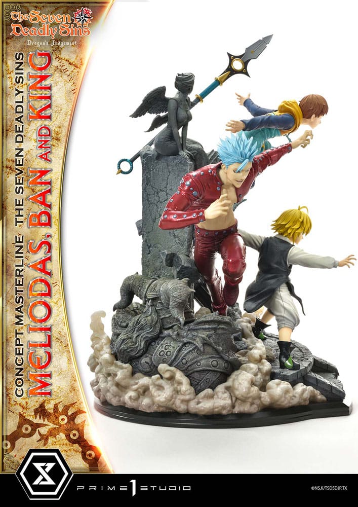 Seven Deadly Sins Concept Masterline Series Statue Meliodas, Ban and King 55 cm 4580708048482