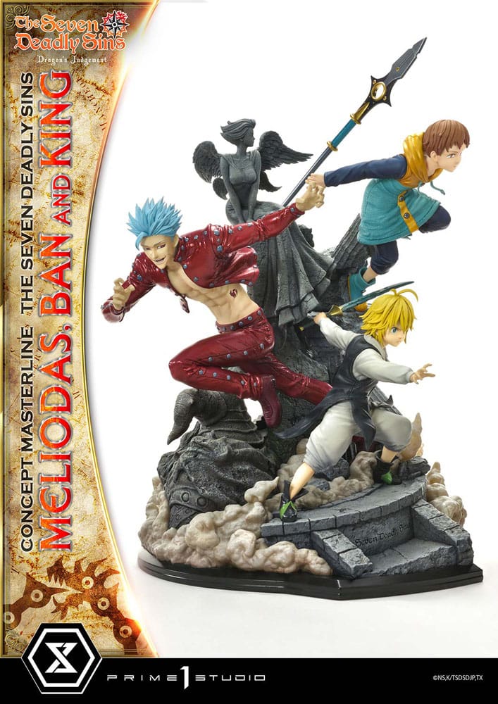 Seven Deadly Sins Concept Masterline Series Statue Meliodas, Ban and King Deluxe Bonus Version 55 cm 4580708048505