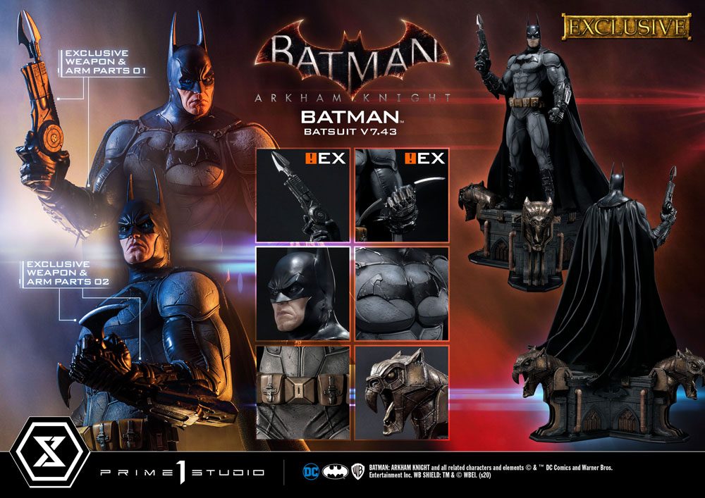 Batman Arkham Knight 1/3 Statue Batman Batsuit v7.43 Exclusive Version 86 cm 4582535945033