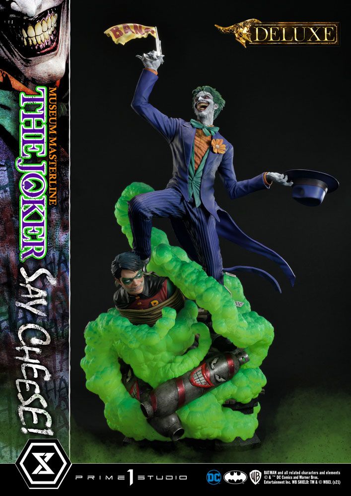 DC Comics Statue 1/3 The Joker Say Cheese Deluxe Bonus Version 99 cm 4580708035123