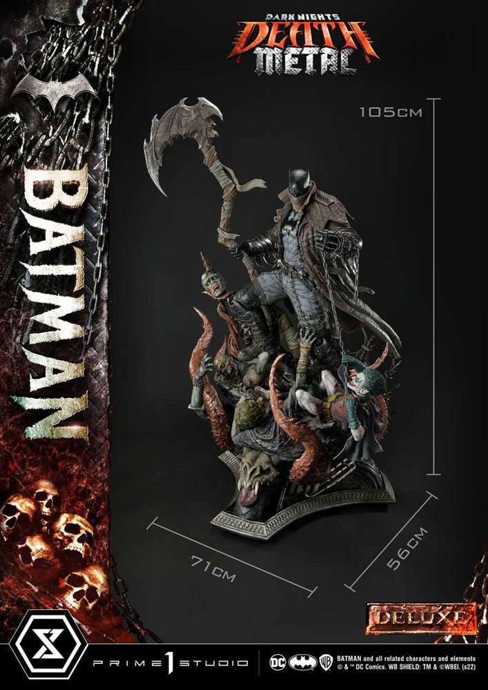 Dark Knights: Metal Statue 1/3 Death Metal Batman Deluxe Bonus Ver. 105 cm 4580708041421