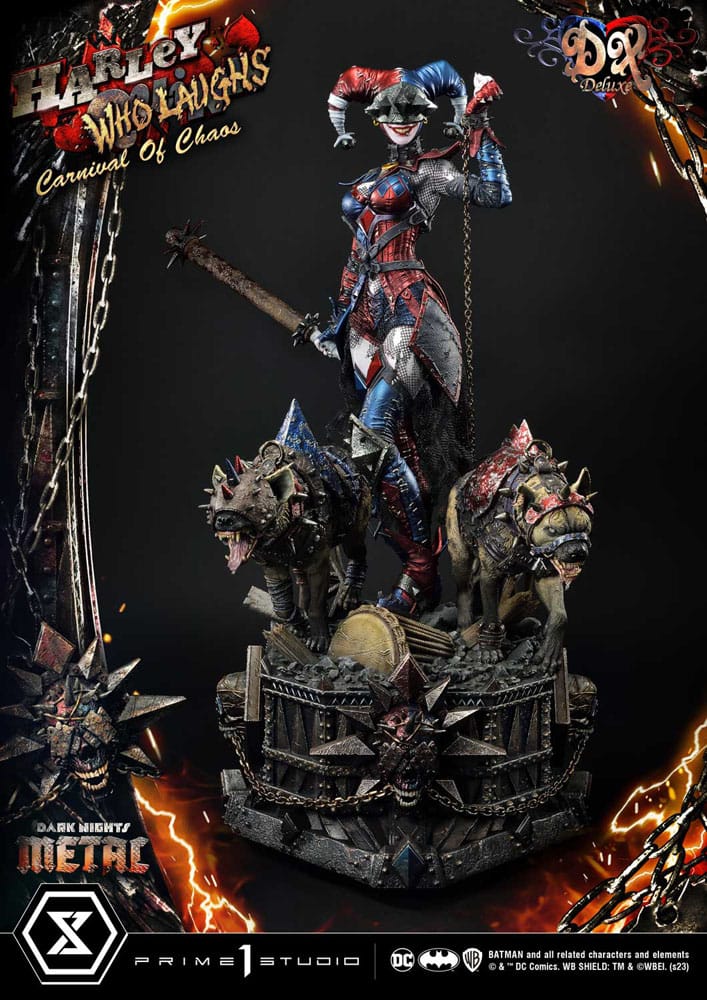 Dark Nights: Metal Museum Masterline Series Statue 1/3 Harley Quinn Who Laughs Concept Design by Caelos D`anda Deluxe Version 78 cm 4580708047911