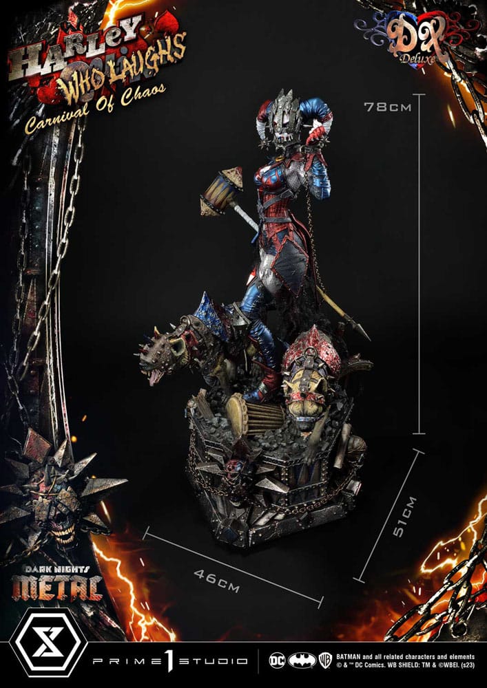 Dark Nights: Metal Museum Masterline Series Statue 1/3 Harley Quinn Who Laughs Concept Design by Caelos D`anda Deluxe Version 78 cm 4580708047911