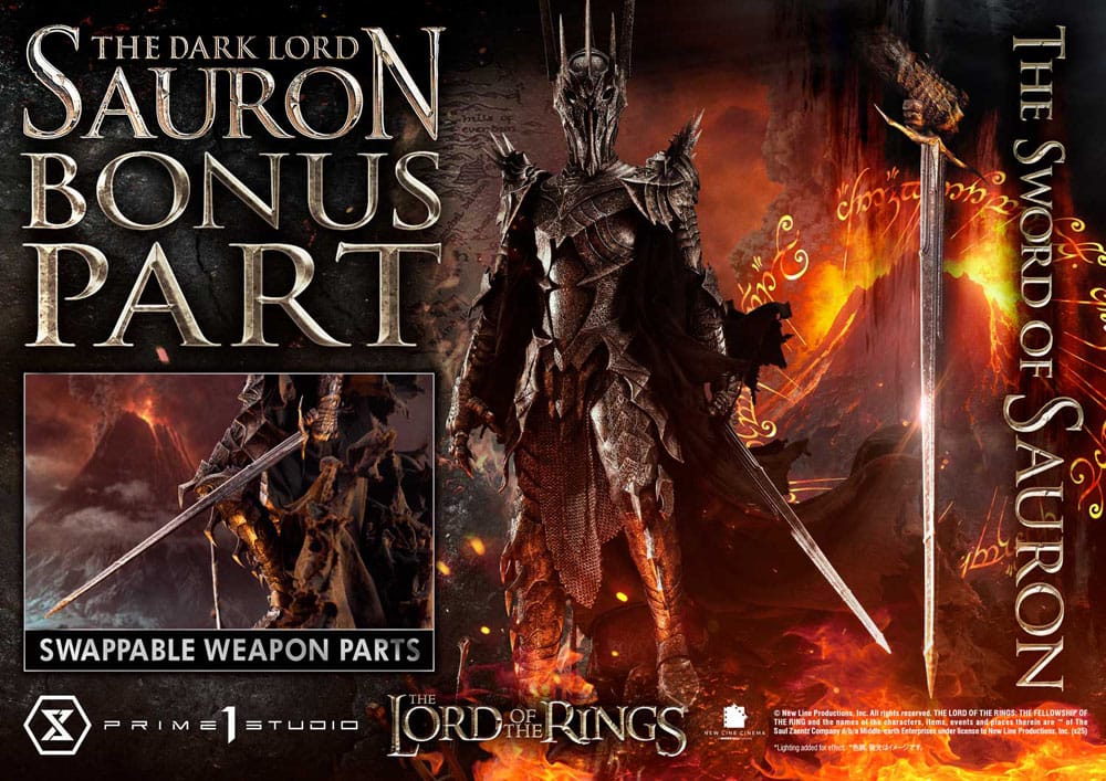 Lord of the Rings Museum Masterline Series Statue 1/3 The Dark Lord Sauron Bonus Version 117 cm 4582647121042