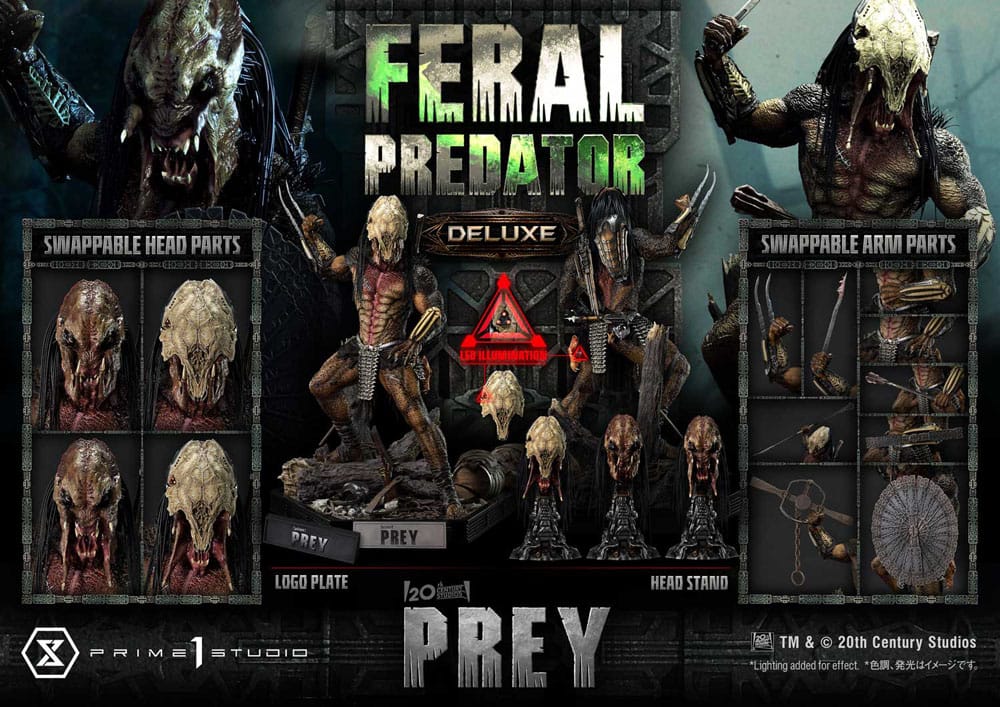 Prey (Movie) Museum Masterline Series Statue 1/3 Feral Predator Deluxe Version 89 cm 4582647120731