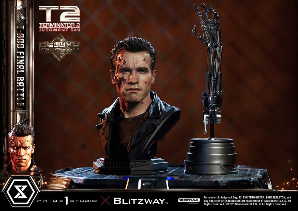 Terminator 2 Museum Masterline Series Statue 1/3 T-800 Final Battle Deluxe Version 75 cm 4580708048673