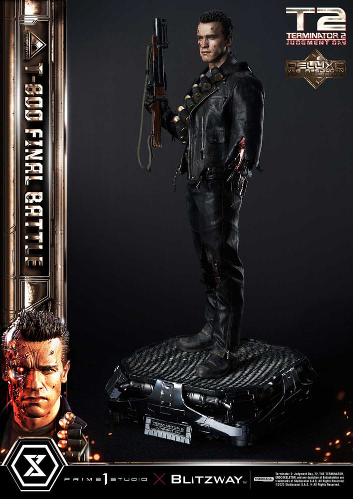 Terminator 2 Museum Masterline Series Statue 1/3 T-800 Final Battle Deluxe Version 75 cm 4580708048673