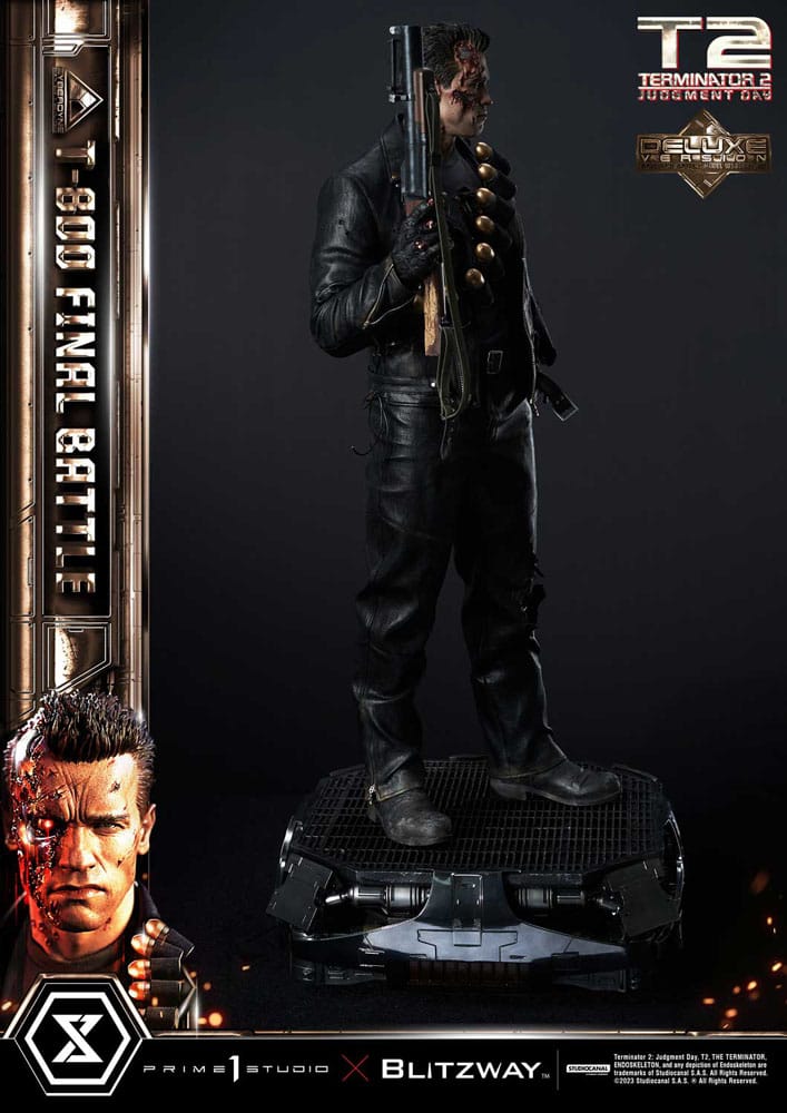 Terminator 2 Museum Masterline Series Statue 1/3 T-800 Final Battle Deluxe Version 75 cm 4580708048673