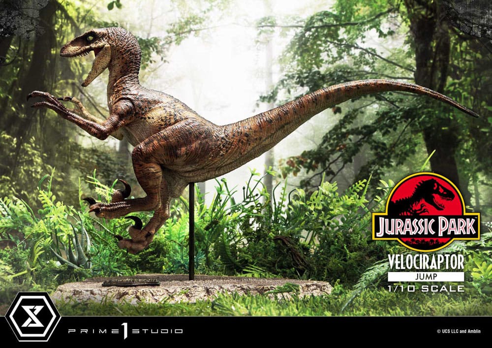 Jurassic Park Prime Collectibles Statue 1/10 Velociraptor Jump 21 cm 4580708048758