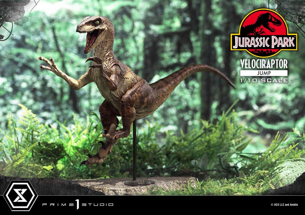 Jurassic Park Prime Collectibles Statue 1/10 Velociraptor Jump 21 cm 4580708048758