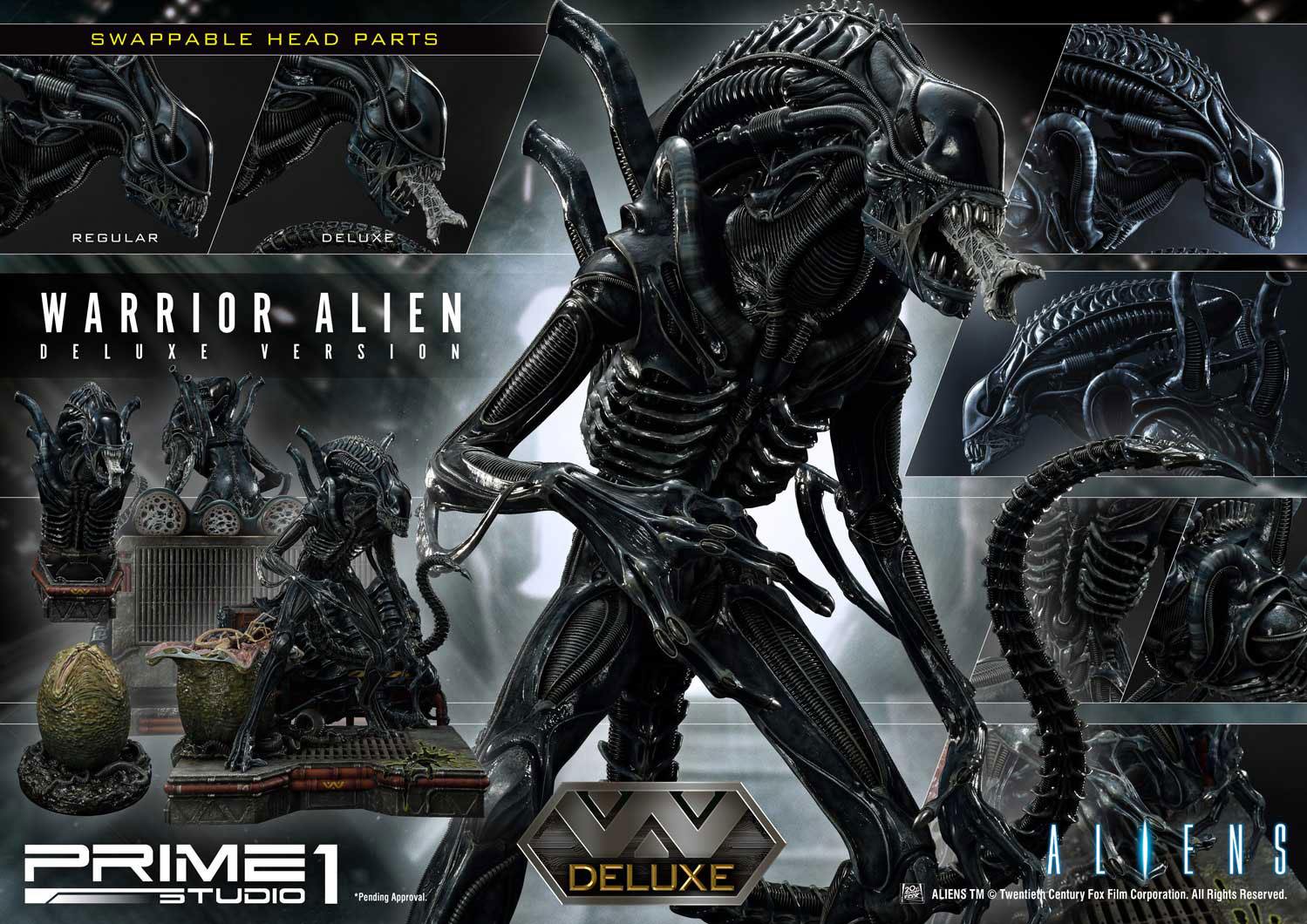 Aliens Premium Masterline Series Statue Warrior Alien Deluxe Bonus Version 67 cm 4582535943855