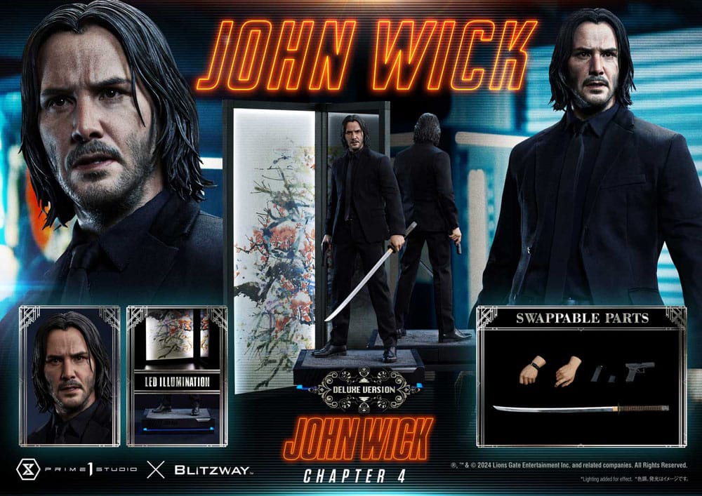 John Wick Chapter 4 Ultimate Premium Masterline Series Statue 1/4 John Wick Deluxe Version 54 cm 4580708049632