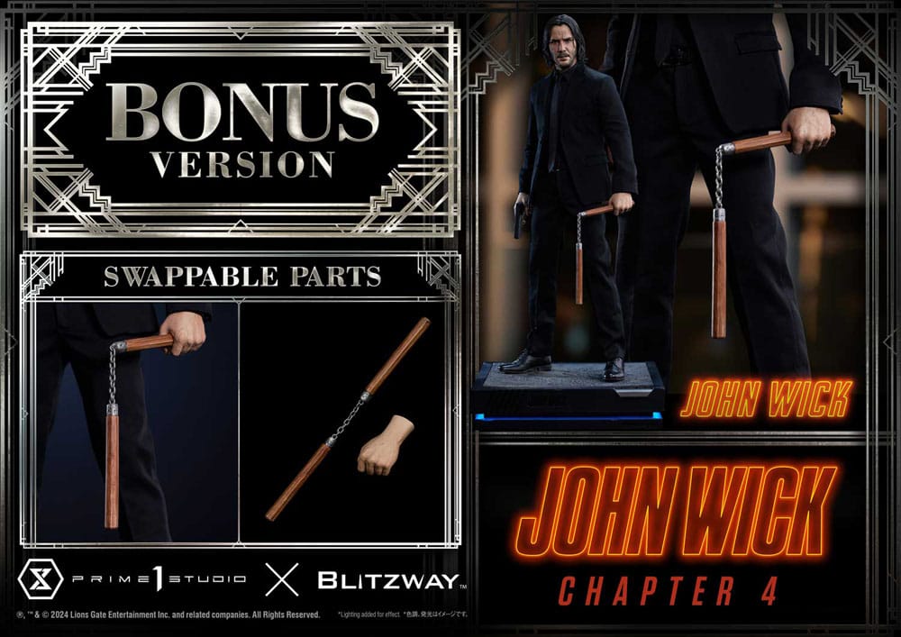 John Wick Chapter 4 Ultimate Premium Masterline Series Statue 1/4 John Wick Deluxe Bonus Version 54 cm 4580708049649