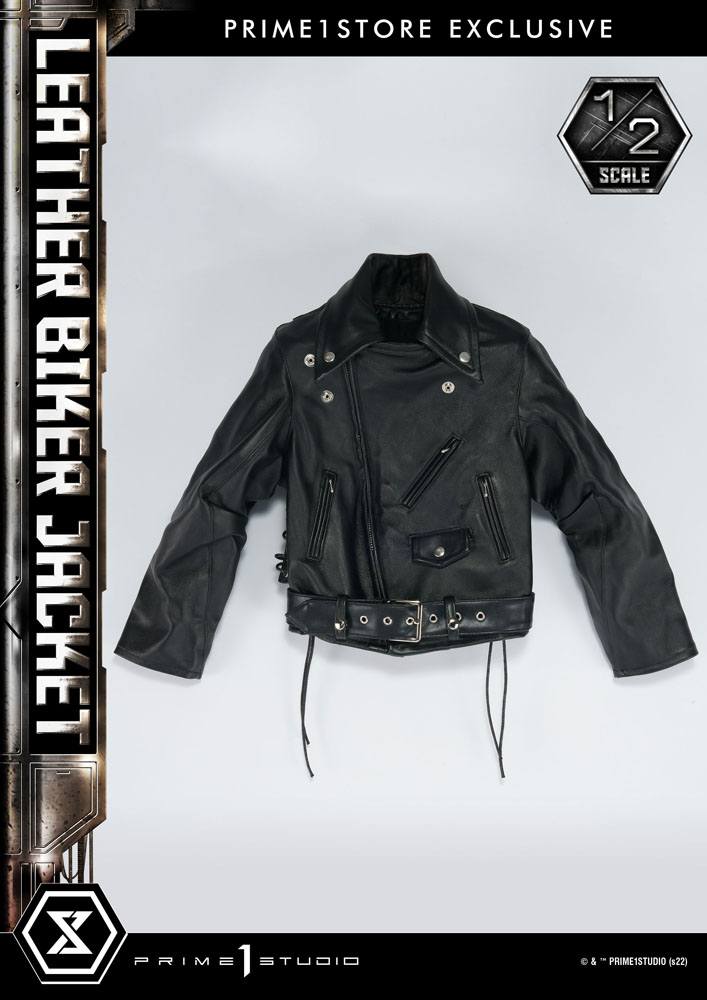 Terminator Leather Biker Jacket for 1/2 T-800 Statues 4580708040455