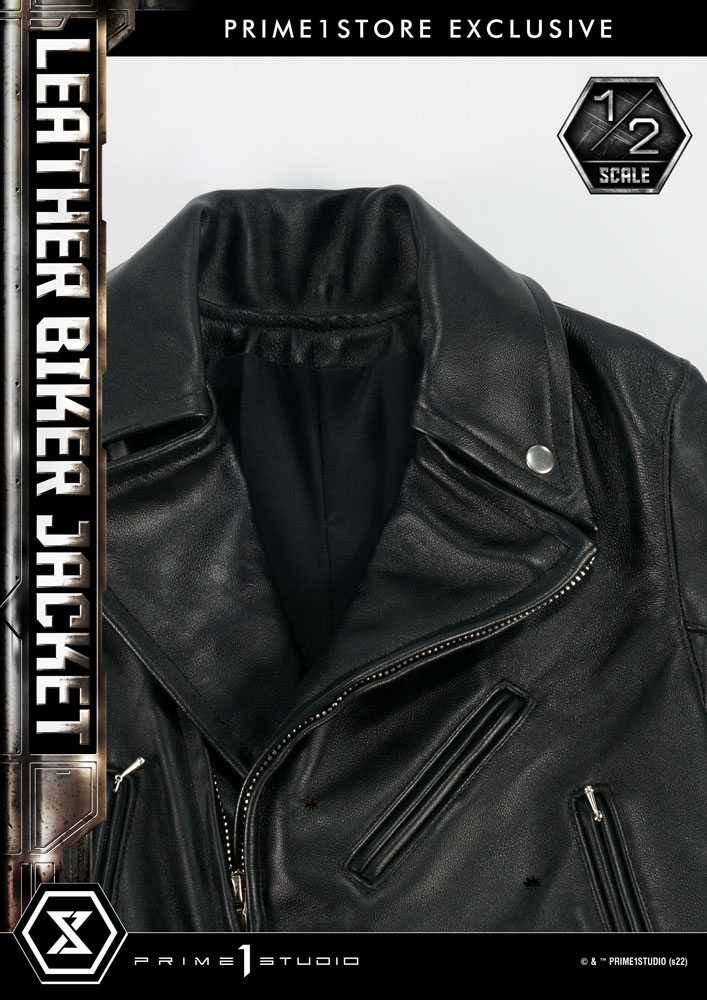 Terminator Leather Biker Jacket for 1/2 T-800 Statues 4580708040455