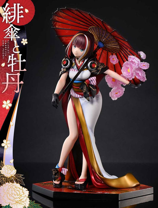 Original Illustration by Fuzichoco Prisma Wing PVC Statue 1/7 Scarlet Umbrella And Peony 28 cm 4582647120397