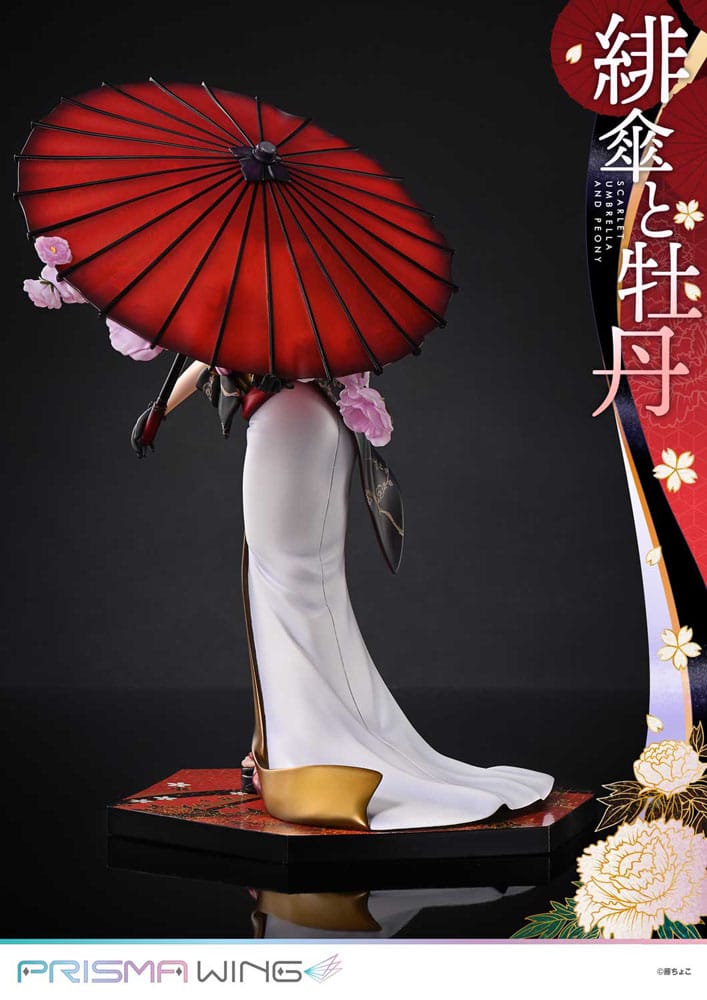 Original Illustration by Fuzichoco Prisma Wing PVC Statue 1/7 Scarlet Umbrella And Peony 28 cm 4582647120397