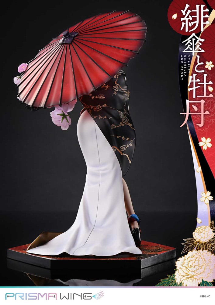 Original Illustration by Fuzichoco Prisma Wing PVC Statue 1/7 Scarlet Umbrella And Peony 28 cm 4582647120397