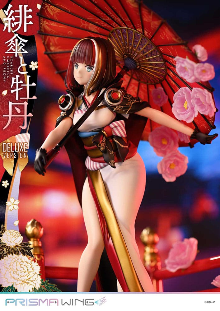 Original Illustration by Fuzichoco Prisma Wing PVC Statue 1/7 Scarlet Umbrella And Peony Deluxe Version 32 cm 4582647120410