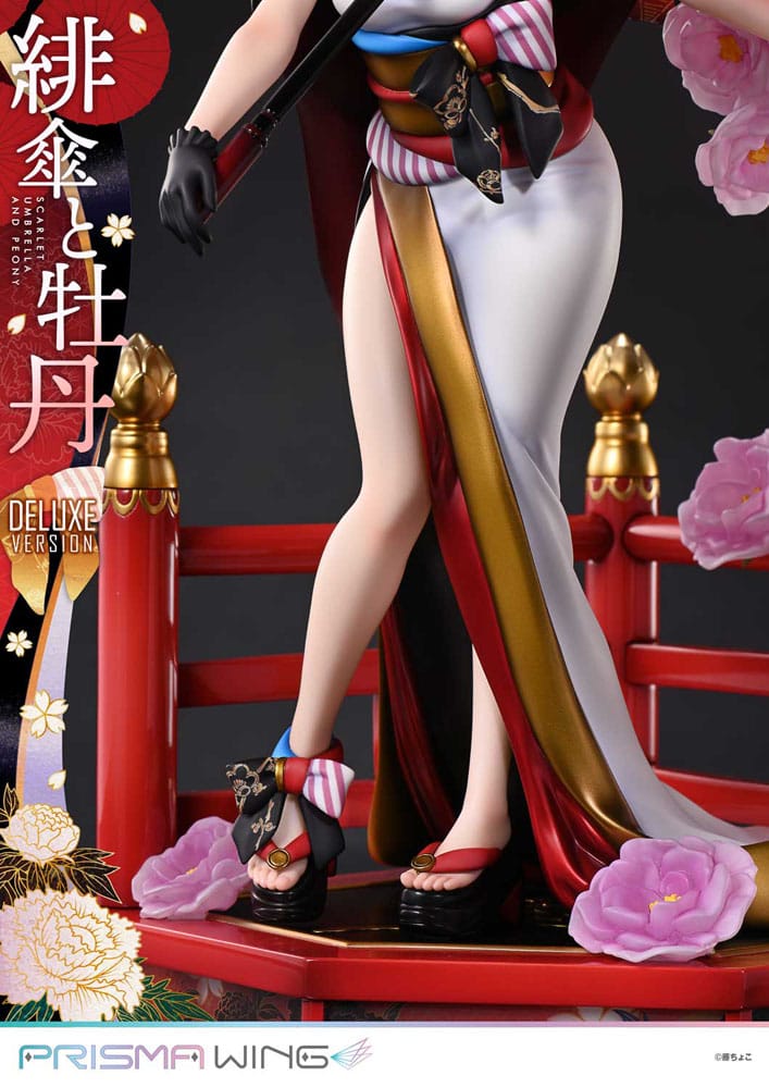 Original Illustration by Fuzichoco Prisma Wing PVC Statue 1/7 Scarlet Umbrella And Peony Deluxe Version 32 cm 4582647120410