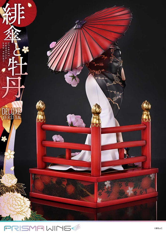 Original Illustration by Fuzichoco Prisma Wing PVC Statue 1/7 Scarlet Umbrella And Peony Deluxe Version 32 cm 4582647120410