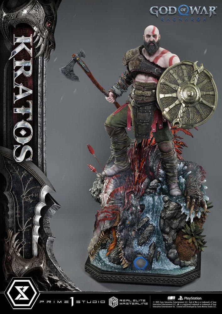 God of War: Ragnarok Real Elite Masterline Series Statue 1/3 Kratos Ultimate Version 95 cm 4582647120786