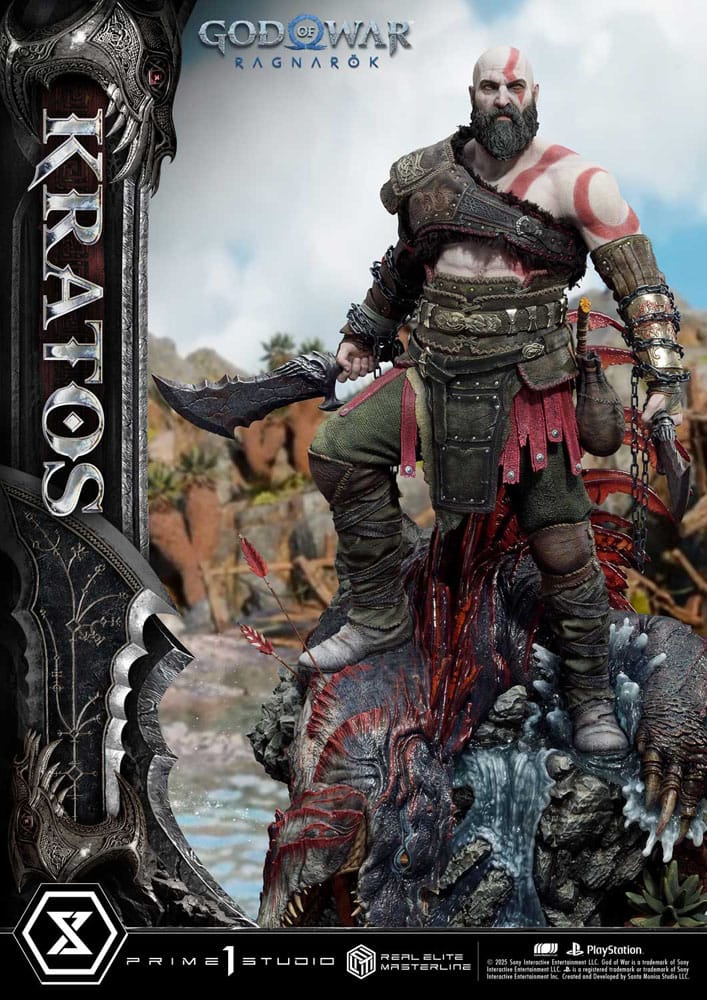 God of War: Ragnarok Real Elite Masterline Series Statue 1/3 Kratos Ultimate Version 95 cm 4582647120786