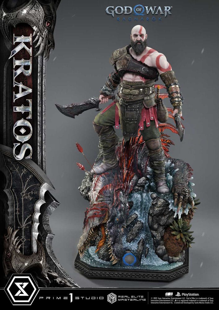 God of War: Ragnarok Real Elite Masterline Series Statue 1/3 Kratos Ultimate Version 95 cm 4582647120786