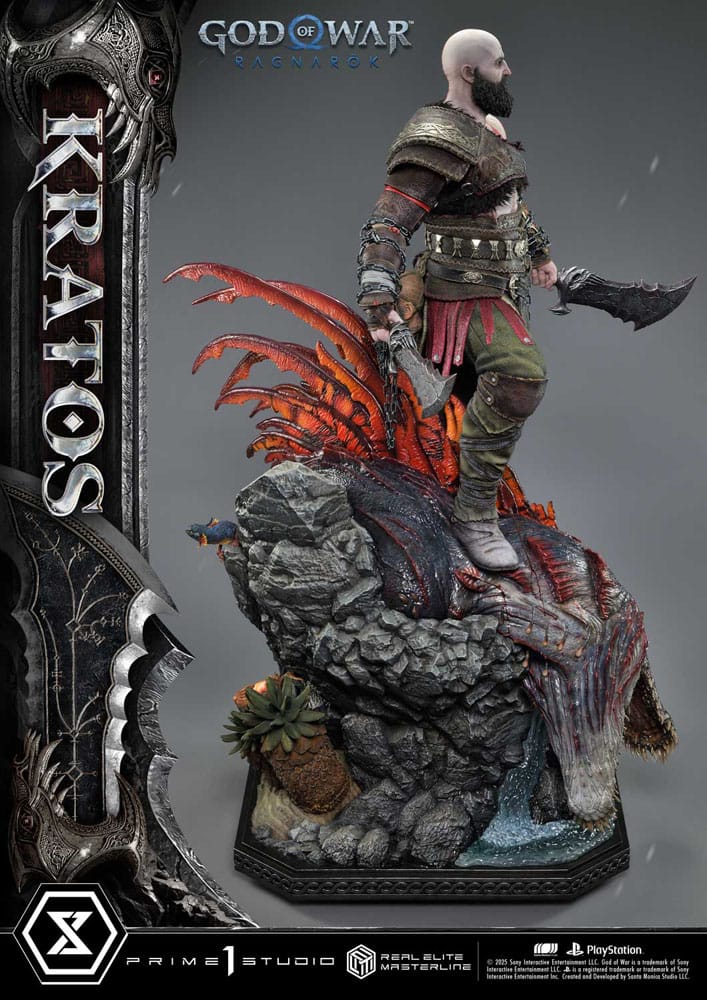 God of War: Ragnarok Real Elite Masterline Series Statue 1/3 Kratos Ultimate Version 95 cm 4582647120786