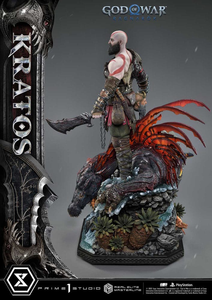 God of War: Ragnarok Real Elite Masterline Series Statue 1/3 Kratos Ultimate Version 95 cm 4582647120786