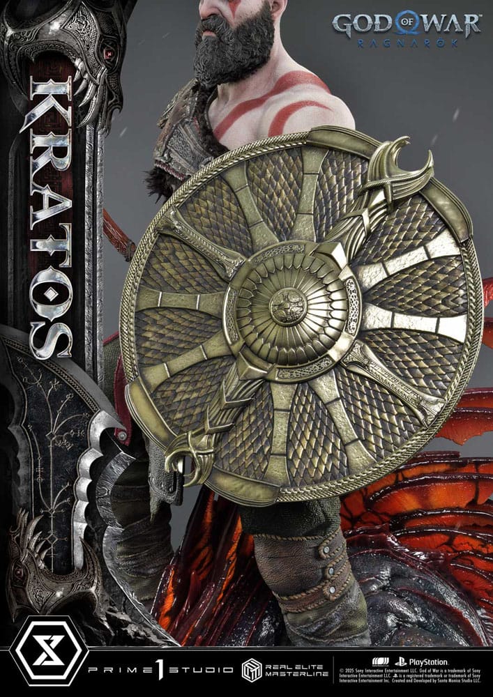 God of War: Ragnarok Real Elite Masterline Series Statue 1/3 Kratos Ultimate Version 95 cm 4582647120786