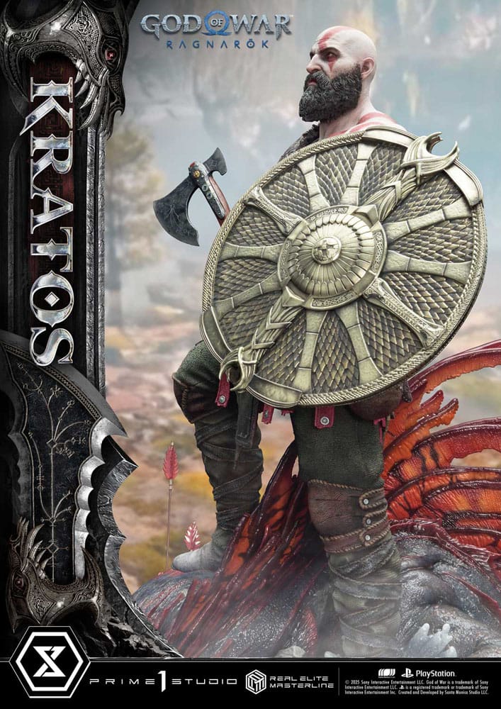 God of War: Ragnarok Real Elite Masterline Series Statue 1/3 Kratos Ultimate Version 95 cm 4582647120786