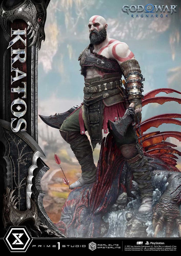 God of War: Ragnarok Real Elite Masterline Series Statue 1/3 Kratos Ultimate Version 95 cm 4582647120786