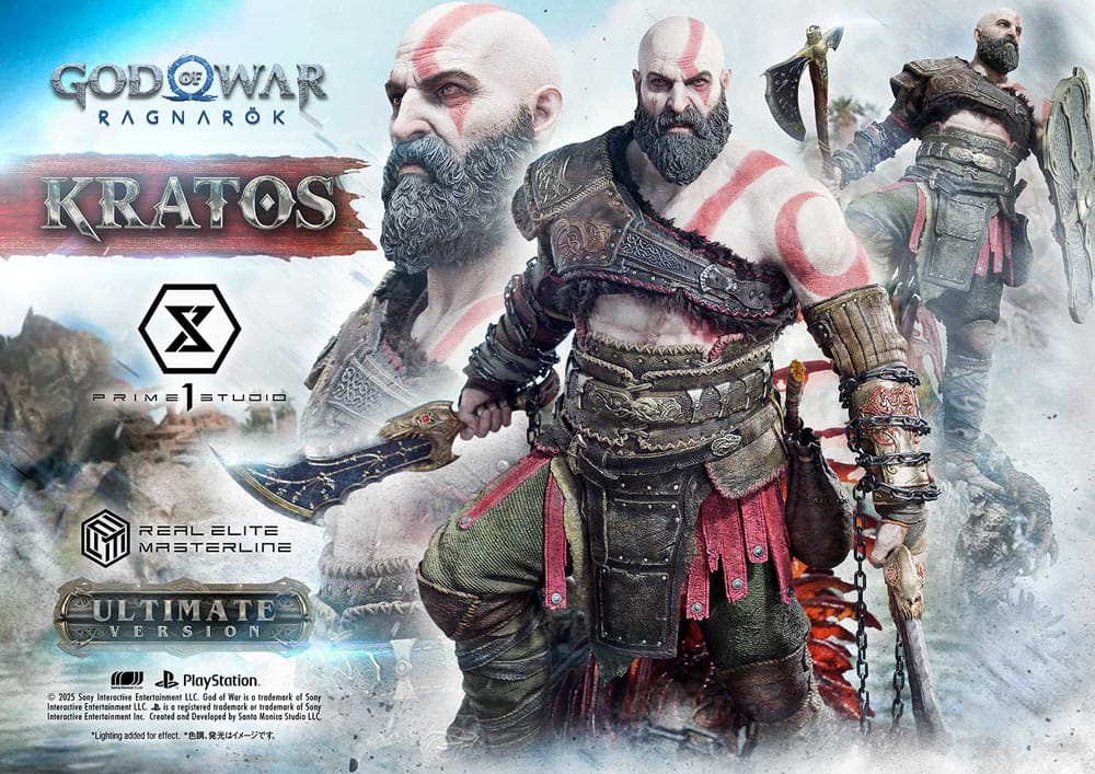 God of War: Ragnarok Real Elite Masterline Series Statue 1/3 Kratos Ultimate Version 95 cm 4582647120793