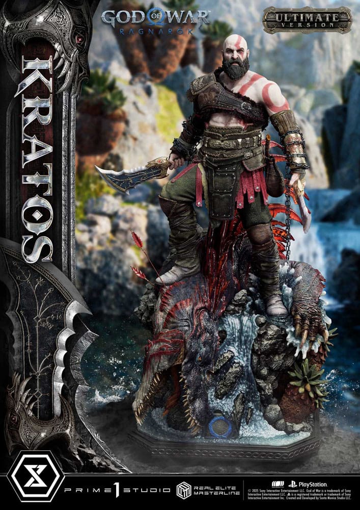 God of War: Ragnarok Real Elite Masterline Series Statue 1/3 Kratos Ultimate Version 95 cm 4582647120793