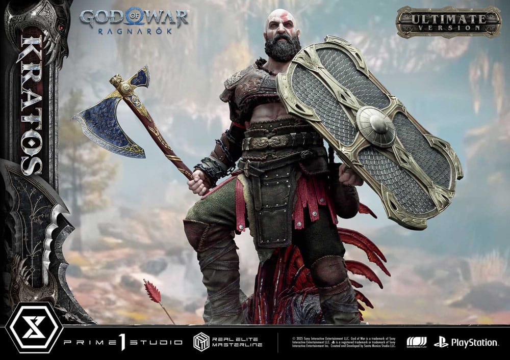 God of War: Ragnarok Real Elite Masterline Series Statue 1/3 Kratos Ultimate Version 95 cm 4582647120793