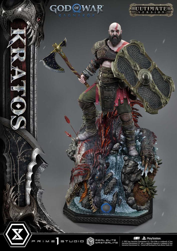 God of War: Ragnarok Real Elite Masterline Series Statue 1/3 Kratos Ultimate Version 95 cm 4582647120793