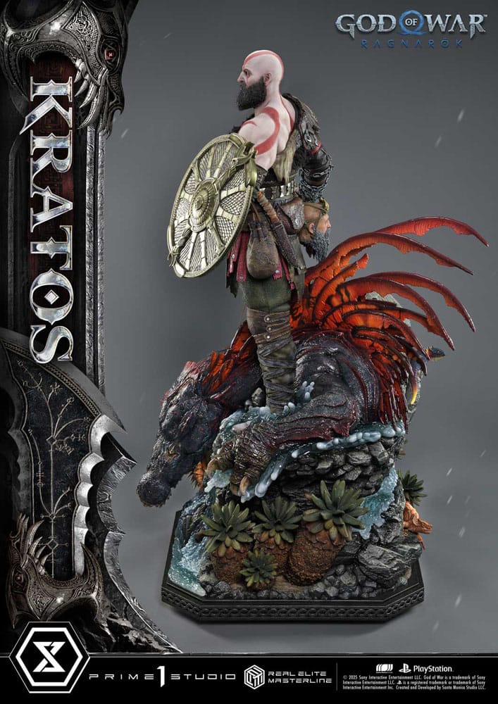 God of War: Ragnarok Real Elite Masterline Series Statue 1/3 Kratos Ultimate Version 95 cm 4582647120793