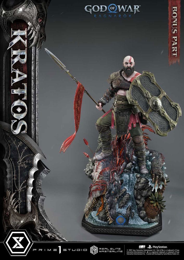 God of War: Ragnarok Real Elite Masterline Series Statue 1/3 Kratos Ultimate Bonus Version 95 cm 4582647120809