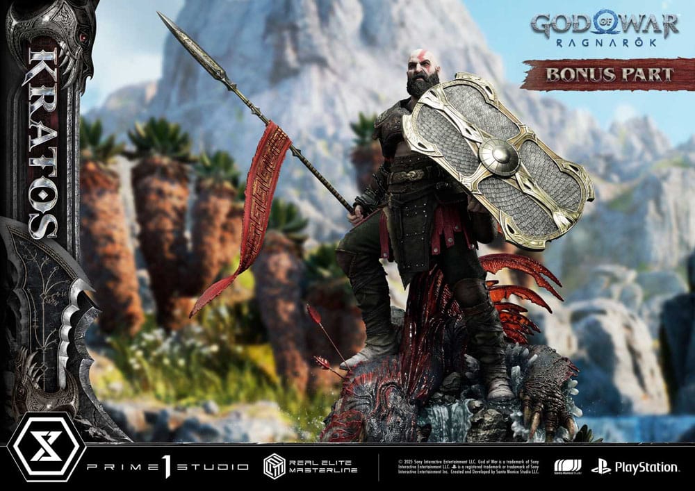 God of War: Ragnarok Real Elite Masterline Series Statue 1/3 Kratos Ultimate Bonus Version 95 cm 4582647120809