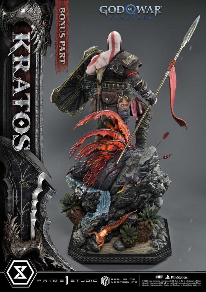 God of War: Ragnarok Real Elite Masterline Series Statue 1/3 Kratos Ultimate Bonus Version 95 cm 4582647120809