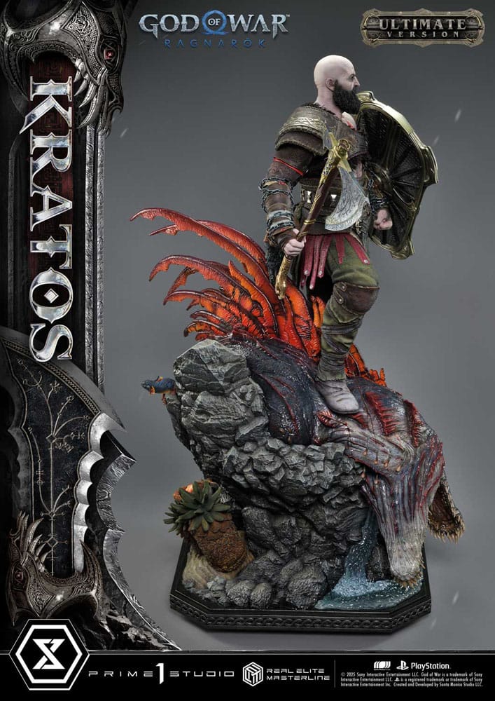 God of War: Ragnarok Real Elite Masterline Series Statue 1/3 Kratos Ultimate Bonus Version 95 cm 4582647120809