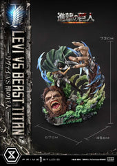 Attack on Titan Ultimate Premium Masterline Series Statue 1/4 Levi Versus Beast Titan 73 cm 4582647120052