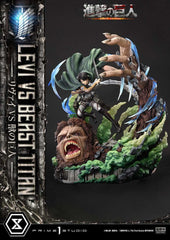 Attack on Titan Ultimate Premium Masterline Series Statue 1/4 Levi Versus Beast Titan 73 cm 4582647120052