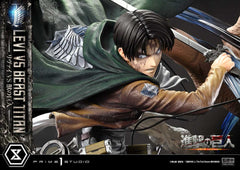 Attack on Titan Ultimate Premium Masterline Series Statue 1/4 Levi Versus Beast Titan 73 cm 4582647120052