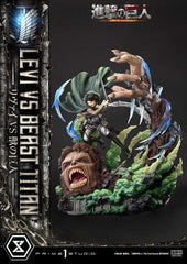 Attack on Titan Ultimate Premium Masterline Series Statue 1/4 Levi Versus Beast Titan 73 cm 4582647120052